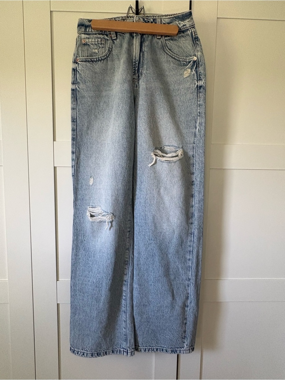 Garage Light Blue Distressed Relaxed Men’s Jeans